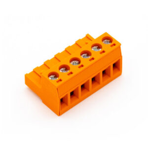 Schraub-Steckklemme Orange 6fach