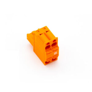 Push Steckklemme Orange 2fach